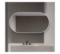 Générique Miroir d'angle Rotatif Ovale, Miroir de vanité de Salle de Bain Mural, Support Rotatif à 360 °, adapté aux hôtels et Appartements(Silver,40x80cm)