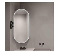 Générique Miroir d'angle Rotatif Ovale, Miroir décoratif Mural, Support Rotatif à 360°, imagerie Haute définition, adapté à la vanité de Salle de Bain(White,60x100cm)