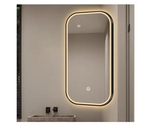 Générique Miroir d'angle Rotatif rectangulaire, Miroir de courtoisie de Salle de Bain Mural, antibuée Haute définition, adapté aux hôtels et Appartements(60x100cm)