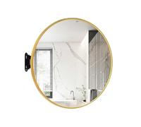 Générique Miroir de courtoisie de Salle de Bain Rotatif, Miroir d'angle Mural, Bras réglable, adapté au toilettage Quotidien, au Rasage et aux Soins de la Peau(Gold,60x60cm)