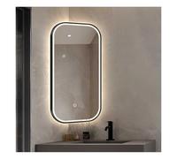 Générique Miroir de courtoisie Mural de Salle de Bain, Miroir d'angle rectangulaire avec Support Rotatif, adapté au Salon, Salle de Bain, Chambre à Coucher(50x80cm)
