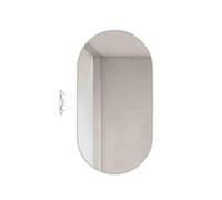 Générique Miroir de courtoisie Ovale de Salle de Bain, Miroir Mural d'angle avec Support Rotatif, adapté aux salles de Bains, aux couloirs et aux Salons de beauté(White,60x90cm)