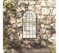 Générique Miroir de Jardin Sable 90x45 cm Fer pour Utilisation extérieure,Miroirs,318347