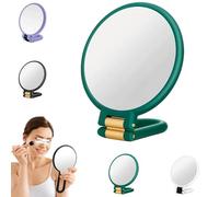 Générique Miroir de Maquillage grossissant 50X, Miroir portatif/Mural Double Face avec poignée réglable à 360 ° pour Les Soins de la Peau et la beauté, Voyage à Main, 24 * 13.5cm