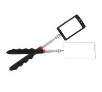 Générique Miroir D'inspection Télescopique Miroir Carré en Plastique et Métal pour Mécanicien Éclairage LED pour Inspection de Véhicules et Automobiles