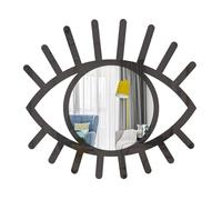 Générique Miroir en Forme d'oeil - Miroir Mural en Acrylique, Décor en Bois Bohème, Pièce Murale Décorative | Miroirs Muraux pour Salon, Chambre À Coucher, Bureau, Décoration De La Maison