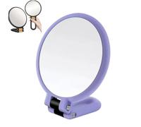 Générique Miroir grossissant 50X, Miroir de Maquillage Double Face avec poignée réglable à 360 °, Conception de Table Murale portative (Violet)