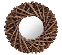 Générique Miroir Mural 40 cm Teck Rond,Décorations,Miroirs-288801