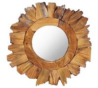 Générique Miroir Mural 40 cm Teck Rond,Décorations,Miroirs-288803