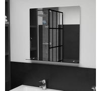 Générique Miroir Mural avec étagère 60x60 cm Verre trempé,Maison & Jardin,Décorations,Miroirs,Argent,5.17 KG,249439