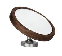 Générique Miroir Shot - Cadre en noyer 81 mm, lentille ronde 69 mm, outil de visualisation rotatif, accessoire de réflexion réglable, miroir à café | Aide au brassage de précision pour la cuisi