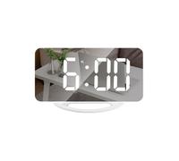 Générique Mirror Clock Display, LED Digital Timepiece, Auto Brightness Adjustment, Modern Aesthetic Design, Sleek Reflective Material, Alarm Functionality, Perfect for Desk Dorm Study Area Classroom