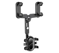 Générique Mirror Phone Mount, Rear View Holder, 5.91x9.84x3.23in 360° Rotating Bracket, Anti-Shake Clamp Design, Adjustable Car for Navigation, Video Watching, Hands- Use, Driving
