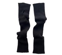 Générique Mitaines pour femmes froid chaud hiver en laine tricotés automne hiver, nouveaux chauds à manches longues de couleur unie pour écran à doigts ouverts Gants mitaines (Black, One Size)