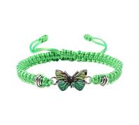 Générique Mm Bracelet Messages Perlé Bijoux à cordes réglables pour femmes Bracelets mignon Empilable Homme Anneaux (J, One Size)