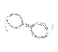 Générique Mm Inoxydable Précieuses Bijoux ne transfère jamais le cadeau d'amour à petit petite promet une attraction d'amour éternel Bracelet 4 Phrases Élastique Bijoux (A, One Size)