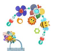 Générique Mobiler Spielbogen für Kinderwagen & Autositz - Activity Arch mit Tier-Thema: Marienkäfer-Windrad, Rasseln & flatternen - Verstellbarer Greif- & Lernbogen für Babyschale, Wippe & Reisebett