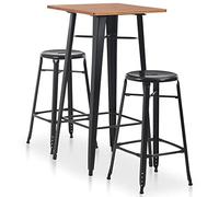Générique Mobilier de 3 pcs Acier Noir,Meubles,Ensembles de Meubles,Meubles de Salle à Manger,Noir,22.02KG,276845