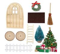 Générique Mobilier de Maison de Poupées,Meubles Miniatures du Père Noël - Accessoire en Bois Artisanal pour Vacances Anniversaire,Décoration Intérieure Extérieure pour Activités