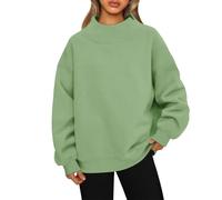 Générique Mock Neck Sweatshirt Oversized Hoodies No Hood Casual Fall Long Sleeve Turtleneck Tops Long Sleeve Fleece Pullover Tops (10,M)