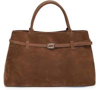 Générique Modavo Vintage Faux Suede Bag Large CapacityShoulder Bag Handbag Women's Large Brown Suede Top-Handle Work Handbag (brown)