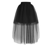 Générique Mode Femme Mi Longue Queue D Hirondelle Jupe en Tulle Tutu Sexy Avant Court Arrière Long Mi Longue Puff Jupe pour Une Silhouette Allongée Et Élégante
