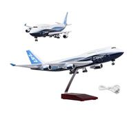 Générique Modèle d'avion à réaction B747 à l'échelle 1:150,métal moulé sous Pression résine, Commande vocale Tactile, Train d'atterrissage Amovible, éclairage réaliste, Objet Collection(No Light)
