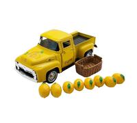 Générique Modèle de Camion de Citron en Alliage avec Faux Citrons, décors de Plateau à Plusieurs Niveaux pour la Maison, véhicule Miniature, Ornement de Collection, modèle de Camion de Citron