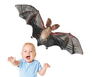 Générique Modèle De Chauve-Souris - Figurine Simulée pour | Sculpture Réaliste d'animaux Sauvages en Caoutchouc Dur, Jouet Cognitif pour Halloween Et Fêtes, Miniature De Collection, 11x4x1,5 Cm