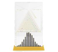 Générique Modèle de Démonstration de Probabilités, Tableau de Galton de Bureau avec Courbe en Cloche, Outil Statistique pour Distribution de Probabilités