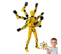 Générique Modèle De Figurine d'action T-13 - Figurine d'action À Six Bras T-13, Robot Articulée À Articulation Complète | Modèle De Collection Multi-articulé De 6e Décor De Bureau pour Les F