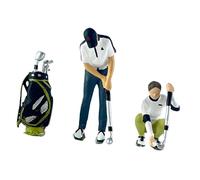 Générique Modèle de Figurine de Joueur de Golf réaliste pour scènes, Combo | Accessoires de modèle miniature en résine peinte à la main pour accessoires de et affichages architecturaux