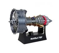 Générique Modèle de Moteur d'avion Turbo TR900 Kit, 3D Printed 11In Speed Aircraft Turbojet Engine, Modèle de Turboréacteur avec Lumière LED pour Adultes (25cm / 11in)