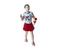 Générique Modèle Réduit de Deltaplane à L'échelle 1:64, Fait Main pour Maison de Poupée, Décoration de Bureau, Objet de Collection Artistique et Polyvalent, Fille En Robe Rouge