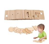 Générique Modèles de peinture pour, kit de pochoir en bois de peinture | Pochoirs d'artisanat en bois pour une capacité pratique | Marque de motif creux réutilisable marqueurs colorés