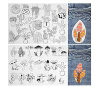 Générique Modèles De Solubles dans L’Eau De Broderie | Papier À Broder Soluble | Patrons De À La Main pour Coton, Lin Et Soie | Fournitures De Papier pour Débutants | Outils De Broderie DIY Po