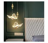 Générique Modern Butterfly LED Pendant Lights Nordic Creative Luxury Chandelier Indoor Lighting for Kitchen Living Room Bedroom Sofa Home Decoration(Warm light,2Heads)