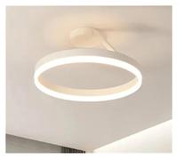 Générique Modern circular LED ceiling chandelier, dining room, dining table, bedroom, home, indoor lighting decoration lamp(White,WARM WHITE_40CM)