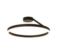 Générique Modern circular LED ceiling chandelier, dining room, dining table, bedroom, home, indoor lighting decoration lamp(Black,COOL WHITE_40CM)