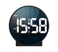 Générique Modern Clock, Mirror LED Digital Clock, Adjustable Brightness Sleek Aesthetic Time Display for Desk Wall Kitchen Bedroom Dorm Bathroom Classroom Office Living Room Decoration
