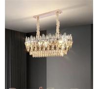 Générique Modern crystal living room chandelier American luxury room decoration LED Shell elements hall lighting(3 Colors,L80cm)