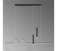 Générique Modern dine dining room Pendant lights indoor lighting Ceiling lamp hanging light fixture Chandeliers indoor lighting(Dimmable,Black L120CM)