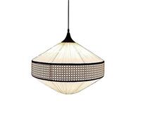 Générique Modern Fabric For Bedroom Lamp Retro Restaurant Pendant Light Soft Master Lighting Fixture,lampe suspendue