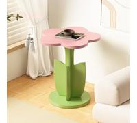 Générique Modern Flower-Shaped Coffee Table,Wooden Funky Sofa Side Table,Cute Small Round Tea Tables Creative Furniture Decorative,for Living Room,Bedroom,Lounge,Bedside