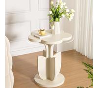 Générique Modern Flower-Shaped Coffee Table,Wooden Funky Sofa Side Table,Cute Small Round Tea Tables Creative Furniture Decorative,for Living Room,Bedroom,Lounge,Bedside