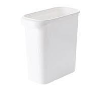 Générique Modern Kitchen Container Elegant Slim Bathroom Trash Bin With Capacity High Durability Decorative Garbage，Compatible For Easy(White)