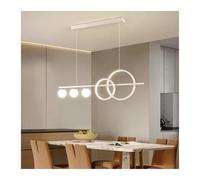 Générique Modern Light Luxury LED Chandelier Glass Lampshade Line Chandelier Living Room Dining Room Home Decoration Lighting Lamps(3 colors no remote,S)