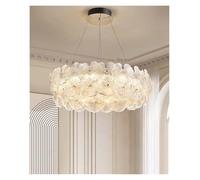Générique Modern Luxury Lotus Leaf Glass Chandelier Room Decor Led Light Living Dining Bedroom Villa Pendant Lamp Indoor Lighting Fixtures