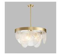 Générique Modern Nordic Creative Bubble Glass Chandelier Circular Indoor LED Decorative Lighting Living Room Dining Room Lighting