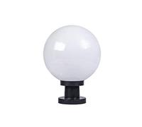 Générique Modern Post Cap Lights Ball White Shade Street Lighting with Pier Mount Base Column Lamp for Garden Patio Pathway(Width:7.9inch)
